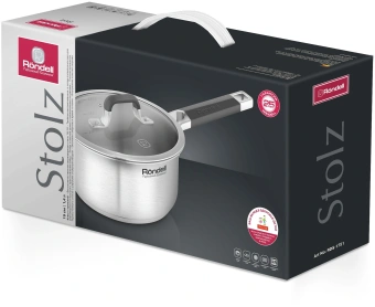 Ковш Rondell Stolz RDS-1751 1.4л. d=16см (с крышкой) стальной - купить недорого с доставкой в интернет-магазине