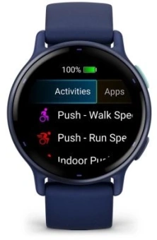 Смарт-часы Garmin Vivoactive 5 30.4мм 1.2" AMOLED корп.синий рем.синий разм.брасл.:125-190мм (010-02862-12) - купить недорого с доставкой в интернет-магазине