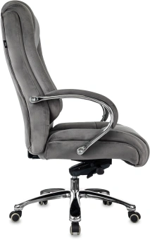 Кресло руководителя Бюрократ T-9925SL Fabric темно-серый Holland 18 крестов. металл хром - купить недорого с доставкой в интернет-магазине
