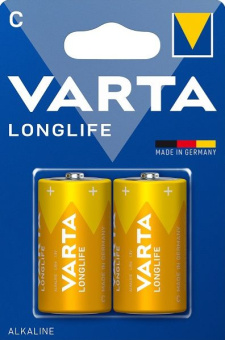 Батарея Varta Longlife Alkaline LR14C (2шт) блистер - купить недорого с доставкой в интернет-магазине