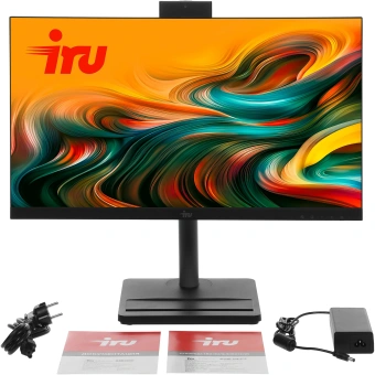 Моноблок IRU Tactio 24ID 24.5" Full HD i5 1235U (1.3) 16Gb SSD512Gb UHDG Windows 11 Pro 64 GbitEth WiFi BT 90W Cam черный 1920x1080 - купить недорого с доставкой в интернет-магазине