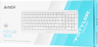 Клавиатура A4Tech FK15 белый USB (FK15 WHITE) кабель 1.5м - купить недорого с доставкой в интернет-магазине