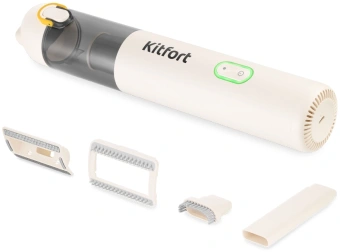 Пылесос ручной Kitfort КТ-5199 90Вт белый/серый - купить недорого с доставкой в интернет-магазине