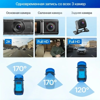 Видеорегистратор TrendVision Proof Ultra черный 2160x3840 2160p 170гр. GPS SA230D - купить недорого с доставкой в интернет-магазине