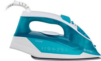 Утюг Vitek 8307-VT-01 2400Вт бирюзовый/белый - купить недорого с доставкой в интернет-магазине