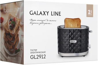 Тостер Galaxy Line GL 2912 1200Вт черный - купить недорого с доставкой в интернет-магазине
