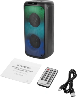 Минисистема Hyundai H-MC1231 черный 40Вт FM USB BT micro SD - купить недорого с доставкой в интернет-магазине