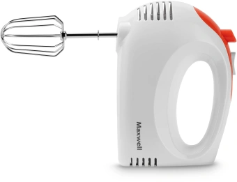 Миксер ручной Maxwell MW-1358 W 300Вт белый/оранжевый - цена, купить или заказать с доставкой в интернет-магазине Миксер ручной Maxwell MW-1358 W 300Вт белый/оранжевый - купить недорого с доставкой в интернет-магазине