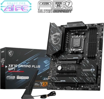 Материнская плата MSI X870 GAMING PLUS WIFI SocketAM5 AMD X870 ATX AC`97 8ch(7.1) 5Gigabit RAID+HDMI - купить недорого с доставкой в интернет-магазине
