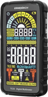 Мультиметр Ermenrich Zing TC33 цифровой черный (82990) - купить недорого с доставкой в интернет-магазине