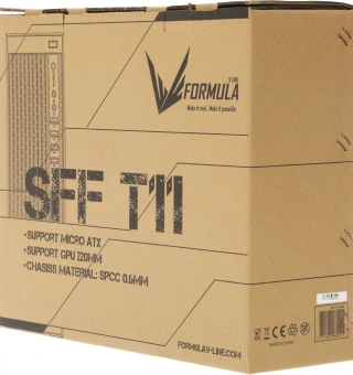 Корпус Formula SFF T11 черный без БП mATX 1x80mm 2xUSB2.0 2xUSB3.0 1xUSB3.1 audio - купить недорого с доставкой в интернет-магазине
