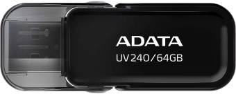 Флеш Диск A-Data 64GB UV240 AUV240-64G-RBK USB2.0 черный - купить недорого с доставкой в интернет-магазине