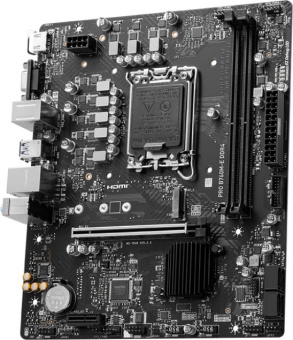 Материнская плата MSI PRO B760M-E DDR4 Soc-1700 Intel B760 2xDDR4 mATX AC`97 8ch(7.1) GbLAN+VGA+HDMI - купить недорого с доставкой в интернет-магазине