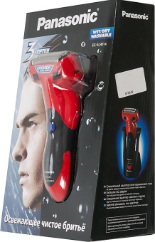 Бритва сетчатая Panasonic ES-SL41R520 реж.эл.:3 питан.:аккум. красный/черный - купить недорого с доставкой в интернет-магазине