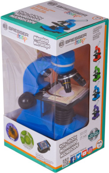 Микроскоп Bresser Junior Biolux SEL монокуляр 401600x на 3 объектива синий - купить недорого с доставкой в интернет-магазине