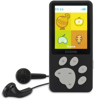 Плеер Hi-Fi Flash Digma S5 8Gb черный/серый/2.4"/FM/microSD/microSDHC - купить недорого с доставкой в интернет-магазине