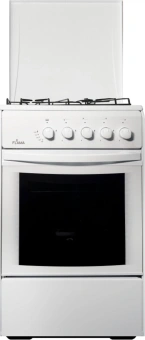 Плита Газовая Flama RG 2401 W белый (металлическая крышка) реш.сталь - купить недорого с доставкой в интернет-магазине