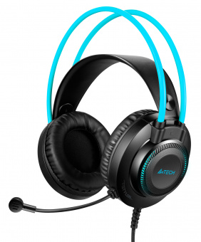 Наушники с микрофоном A4Tech Fstyler FH200i серый/синий 1.8м накладные оголовье (FH200I BLUE) - купить недорого с доставкой в интернет-магазине