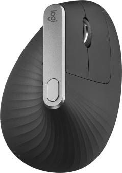 Мышь Logitech MX Vertical черный/серебристый оптическая 4000dpi беспров. BT/Radio USB 4but (910-005449) - купить недорого с доставкой в интернет-магазине