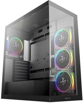 Корпус Deepcool CG580 4F V2 черный без БП ATX 6x120mm 4x140mm 2xUSB3.0 audio bott PSU - купить недорого с доставкой в интернет-магазине