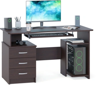 Стол для компьютера Сокол КСТ08.1 столешница ЛДСП венге (КСТ08.1В5) - купить недорого с доставкой в интернет-магазине