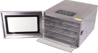 Сушка для фруктов и овощей Kitfort KT-1917 6под. 400Вт нержавеющая сталь - купить недорого с доставкой в интернет-магазине