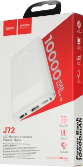 Мобильный аккумулятор Hoco J72 Easy travel 10000mAh 2A 2xUSB-A белый (J72 EASY TRAVEL WHITE) - купить недорого с доставкой в интернет-магазине