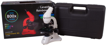 Микроскоп Levenhuk Rainbow 50L монокуляр 40-800x на 3 объектива лунный камень - купить недорого с доставкой в интернет-магазине