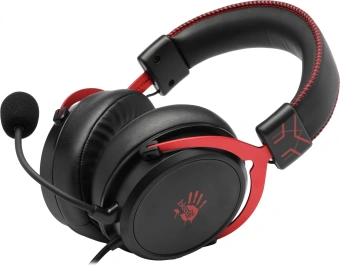 Наушники с микрофоном A4Tech Bloody M590i красный/черный 1м мониторные USB оголовье (M590I SPORTS RED) - купить недорого с доставкой в интернет-магазине