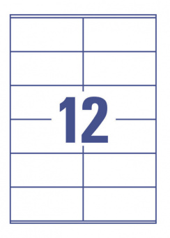 Этикетки Avery Zweckform 3424 A4 105x48мм 12шт на листе/70г/м2/100л./белый матовое самоклей. универсальная - купить недорого с доставкой в интернет-магазине