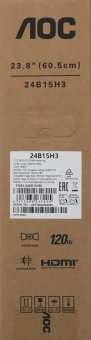 Монитор AOC 23.8" 24B15H3 черный IPS 16:9 HDMI матовая 1000:1 250cd 178гр/178гр 1920x1080 120Hz VGA FHD 2.8кг - купить недорого с доставкой в интернет-магазине
