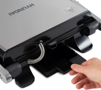 Электрогриль Hyundai HYG-2044 2000Вт черный/черный - купить недорого с доставкой в интернет-магазине