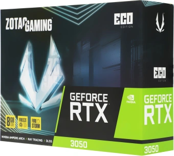 Видеокарта Zotac PCI-E 4.0 RTX 3050 ECO NVIDIA GeForce RTX 3050 8Gb 128bit GDDR6 1777/14000 HDMIx1 DPx3 HDCP Ret - цена, купить или заказать с доставкой в интернет-магазине Видеокарта Zotac PCI-E 4.0 RTX 3050 ECO NVIDIA GeForce RTX 3050 8Gb 128bit GDDR6 1777/14000 HDMIx1 DPx3 HDCP Ret - купить недорого с доставкой в интернет-магазине