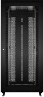 Шкаф коммутационный Cabeus (ND-05C-42U80/80-BK) напольный 42U 800x800мм пер.дв.перфор. задн.дв.перфор. 800кг черный 700мм 2055мм IP20 сталь - купить недорого с доставкой в интернет-магазине