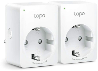 Умная розетка TP-Link Tapo P100(2-pack) EUBT Wi-Fi белый - купить недорого с доставкой в интернет-магазине