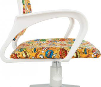 Кресло детское Бюрократ BUROKIDS 1 W оранжевый бэнг крестов. пластик пластик белый - купить недорого с доставкой в интернет-магазине