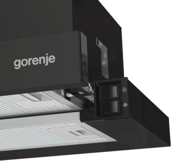Вытяжка встраиваемая Gorenje TH606E4B черный управление: кнопочное (1 мотор) - купить недорого с доставкой в интернет-магазине