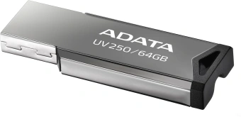 Флеш Диск A-Data 64GB UV250 AUV250-64G-RBK USB2.0 серебристый - купить недорого с доставкой в интернет-магазине