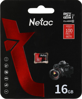 Флеш карта microSDHC 16GB Netac NT02P500PRO-016G-S P500 Extreme Pro V10 A1 w/o adapter - купить недорого с доставкой в интернет-магазине
