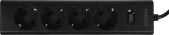 Сетевой фильтр Philips CHP2145BC/51 5м (4 розетки) черный (коробка) - купить недорого с доставкой в интернет-магазине