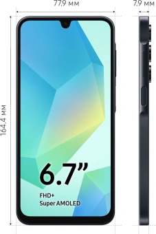 Смартфон Samsung SM-A165F Galaxy A16 256Gb 8Gb черный моноблок 3G 4G 2Sim 6.7" 1080x2340 Android 14 50Mpix 802.11 a/b/g/n/ac NFC GPS GSM900/1800 GSM1900 TouchSc microSD max1024Gb - купить недорого с доставкой в интернет-магазине