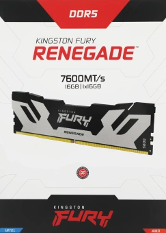 Память DDR5 16GB 7600MHz Kingston KF576C38RS-16 Fury Beast RTL Gaming PC5-60800 CL38 DIMM 288-pin 1.45В single rank с радиатором Ret - купить недорого с доставкой в интернет-магазине