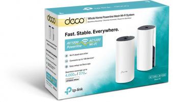 Бесшовный Mesh роутер TP-Link DECO P9(2-PACK) AC1200 10/100/1000BASE-TX белый (упак.:2шт) - купить недорого с доставкой в интернет-магазине