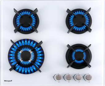 Газовая варочная поверхность Weissgauff HGG 640 WG белый - цена, купить или заказать с доставкой в интернет-магазине Газовая варочная поверхность Weissgauff HGG 640 WG белый - купить недорого с доставкой в интернет-магазине