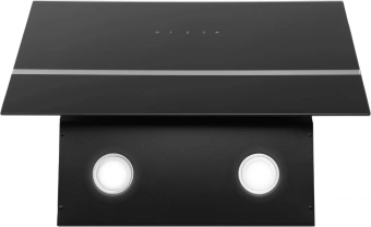 Вытяжка каминная Hyundai HGH 6846 IX черный/нержавеющая сталь управление: сенсорное (1 мотор) - купить недорого с доставкой в интернет-магазине