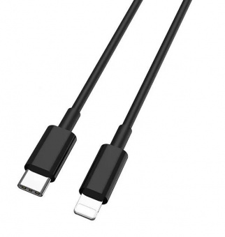 Кабель Buro PD18W USB Type-C (m)-Lightning (m) 1м черный - купить недорого с доставкой в интернет-магазине