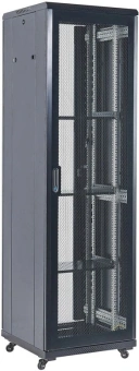 Шкаф коммутационный Rexant (04-1866-232) напольный 18U 600x600мм пер.дв.перфор. черный - купить недорого с доставкой в интернет-магазине