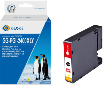 Картридж струйный G&G GG-PGI-2400XLY PGI-2400XL Y желтый (20.4мл) для Canon Maxify iB4040/iB4140/МВ5040/MB5140/МВ5340/MB5440 - купить недорого с доставкой в интернет-магазине