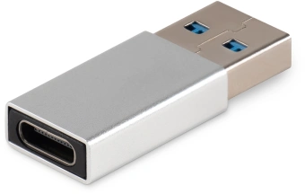 Адаптер Buro ver2.0 USB A(m) USB Type-C (f) (BU-USB2-AM-CF) серебристый - купить недорого с доставкой в интернет-магазине