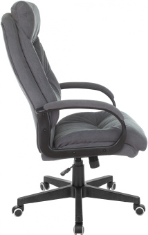 Кресло руководителя Бюрократ CH-824 Fabric серый Alfa 44 крестов. пластик - купить недорого с доставкой в интернет-магазине